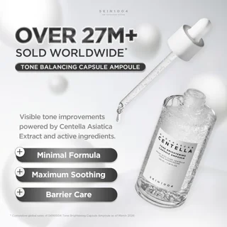 آمپول روشن‌کننده و متعادل‌کننده پوست سنتلا SKIN1004 | Tone Brightening Capsule Ampoule